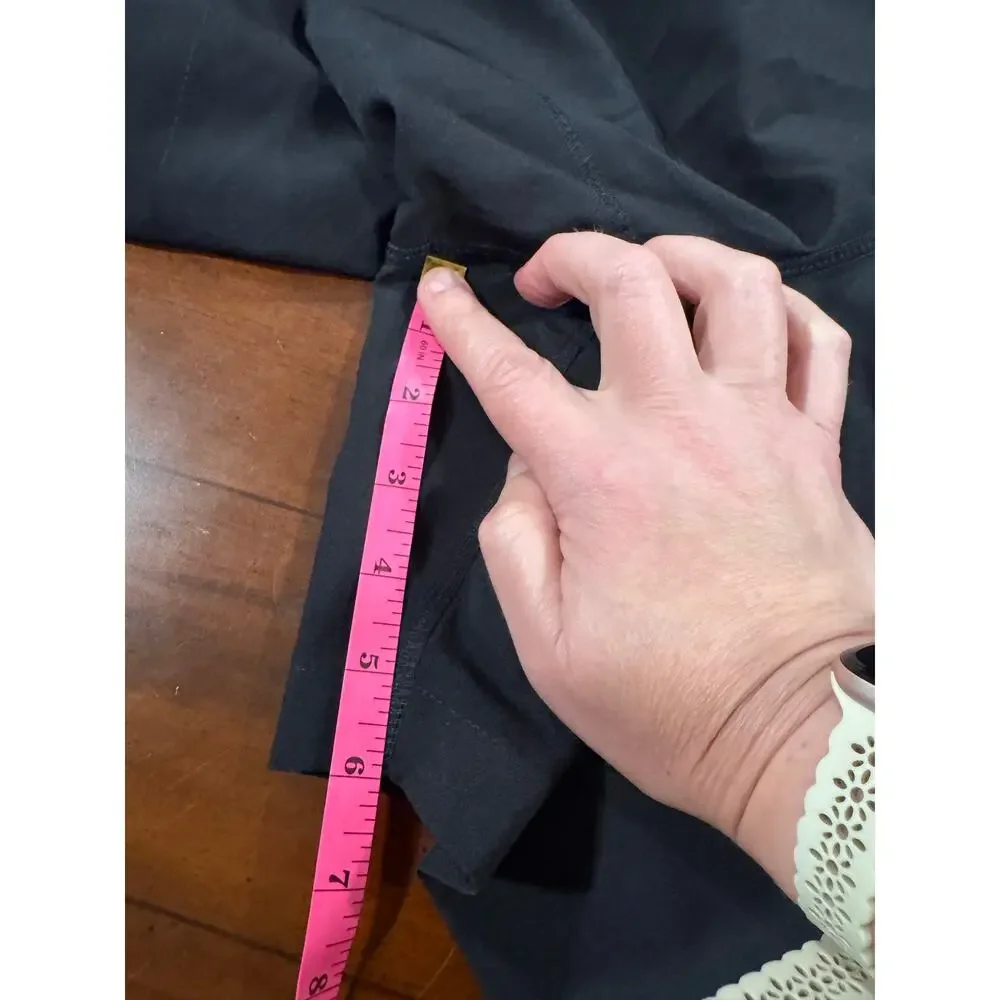 Lands’ End 1X Black Active Shorts Built-In Liner Pull On Athleisure 16W-18W